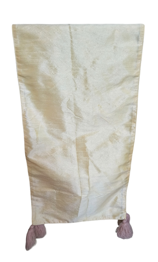 Table Runner In 12 x 72 Inches With Tassels, Navy & Pink