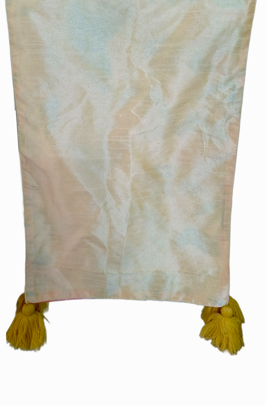 Table Runner In 12 x 72 Inches With Tassels, White Tropical