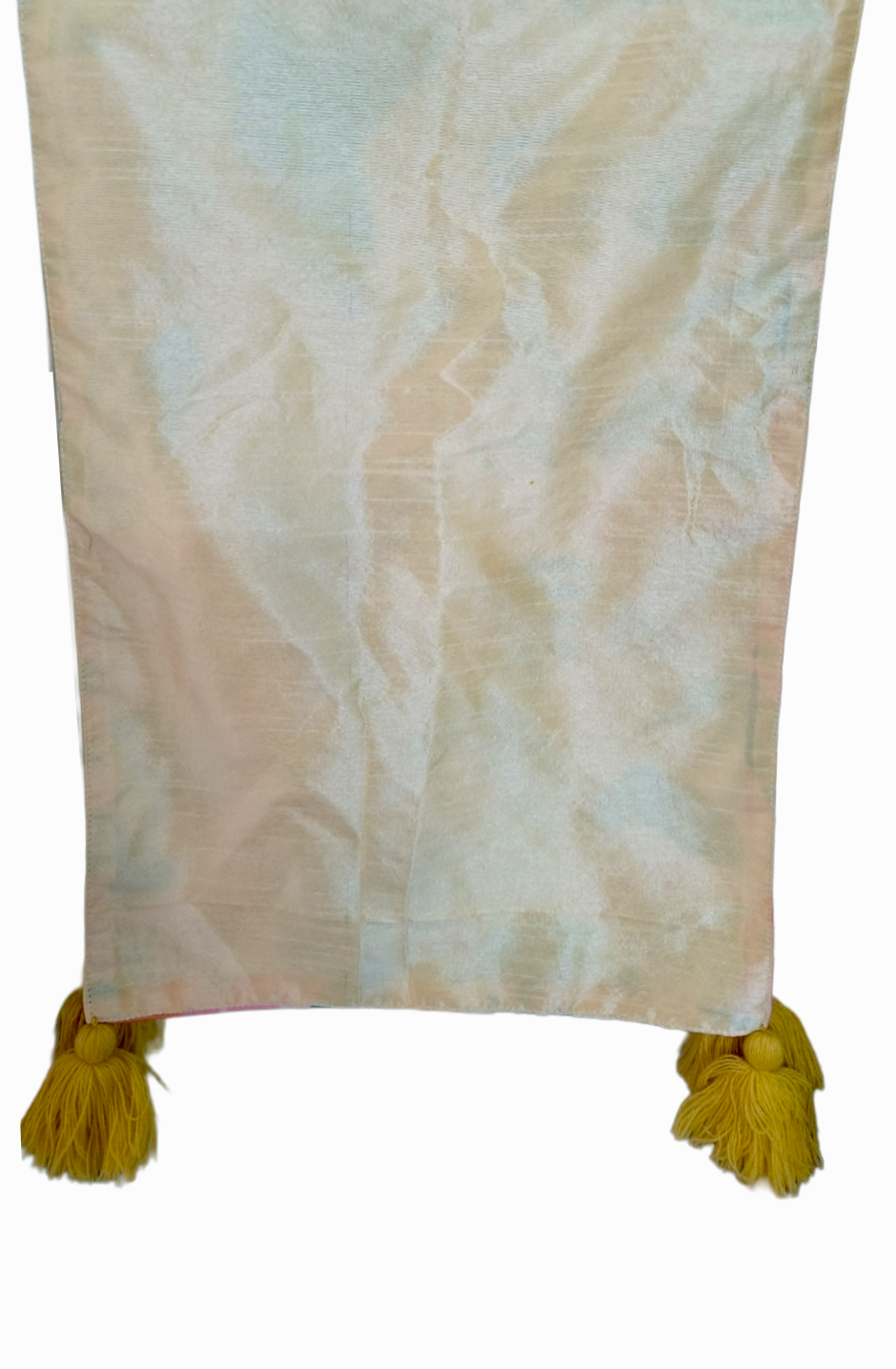 Table Runner in 12 x 72 Inches With Tassels, White Tropical