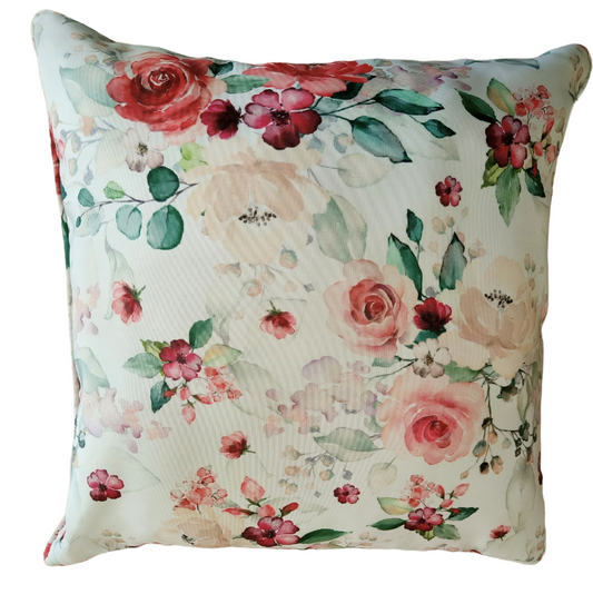 Printed Cushion Cover In Size 18 × 18 Inches, Faded Rose