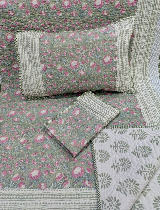 100% Premium Mulmul Cotton Reversible King Size Bedspread cum AC Quilt