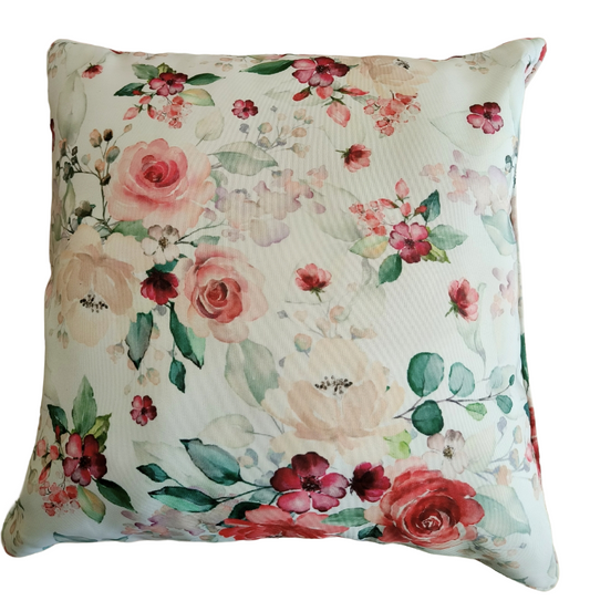 Printed Cushion Cover In Size 18 × 18 Inches, Faded Rose