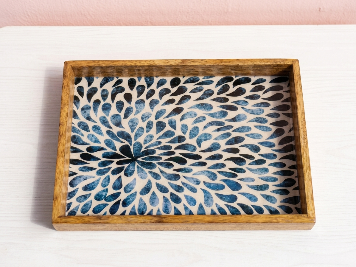 Handcrafted Wooden Tray for Serving & Decor