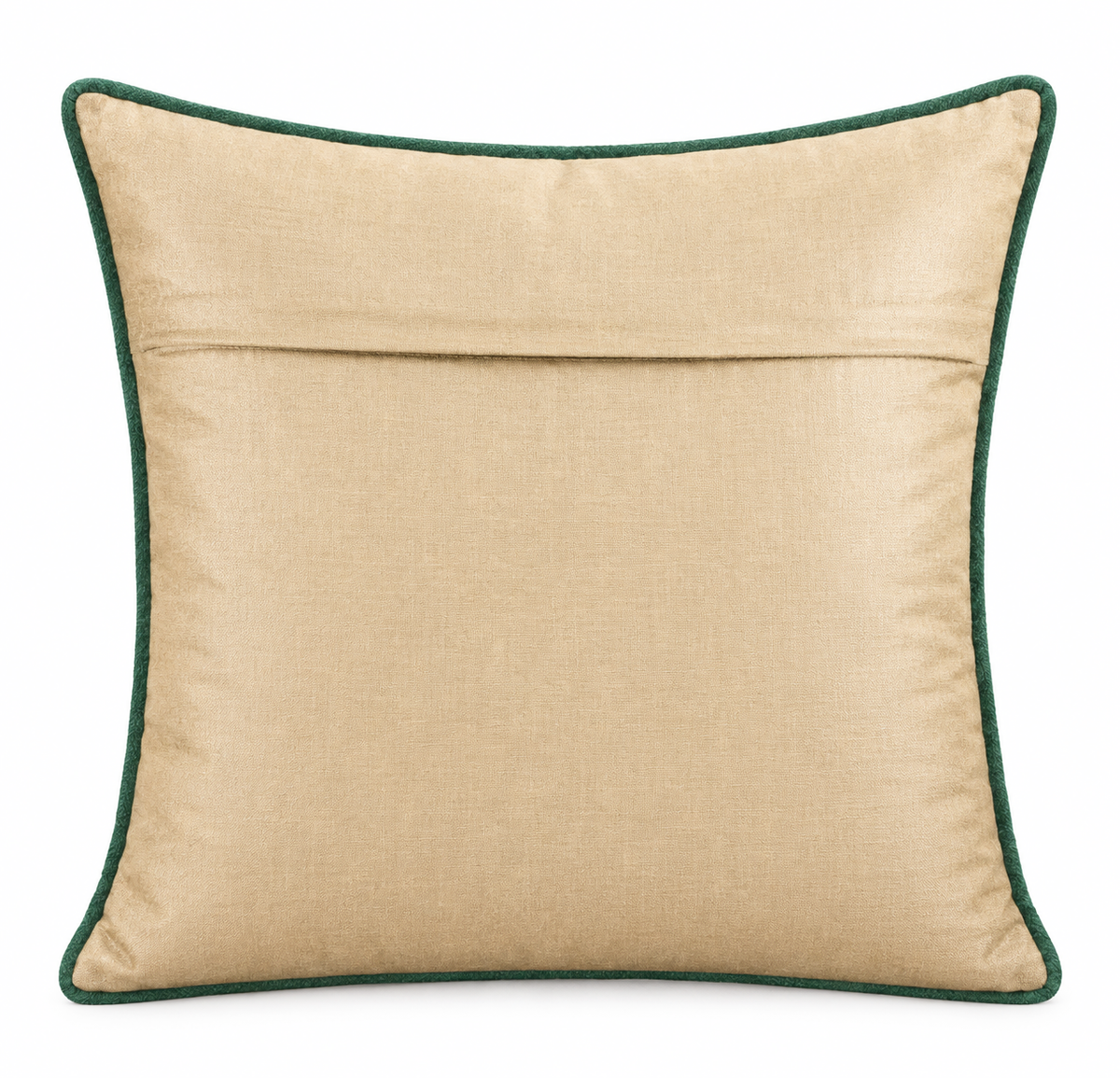 Enchanted Forest Embroidered Velvet 16 × 16 inches Cushion Cover, Coral Pink