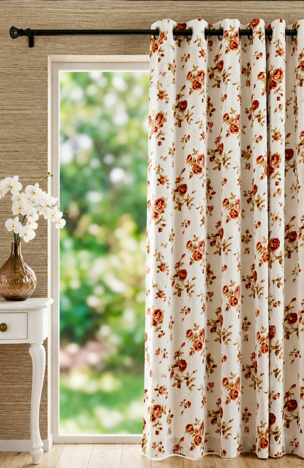Pure Cotton Curtains 7ft - Pair of 2